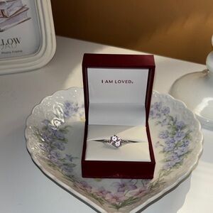 White sapphire sterling silver Ring